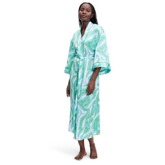 DVF for Target Women's Long Satin Disco Zebra Green
Robe - Picture 4 of 10